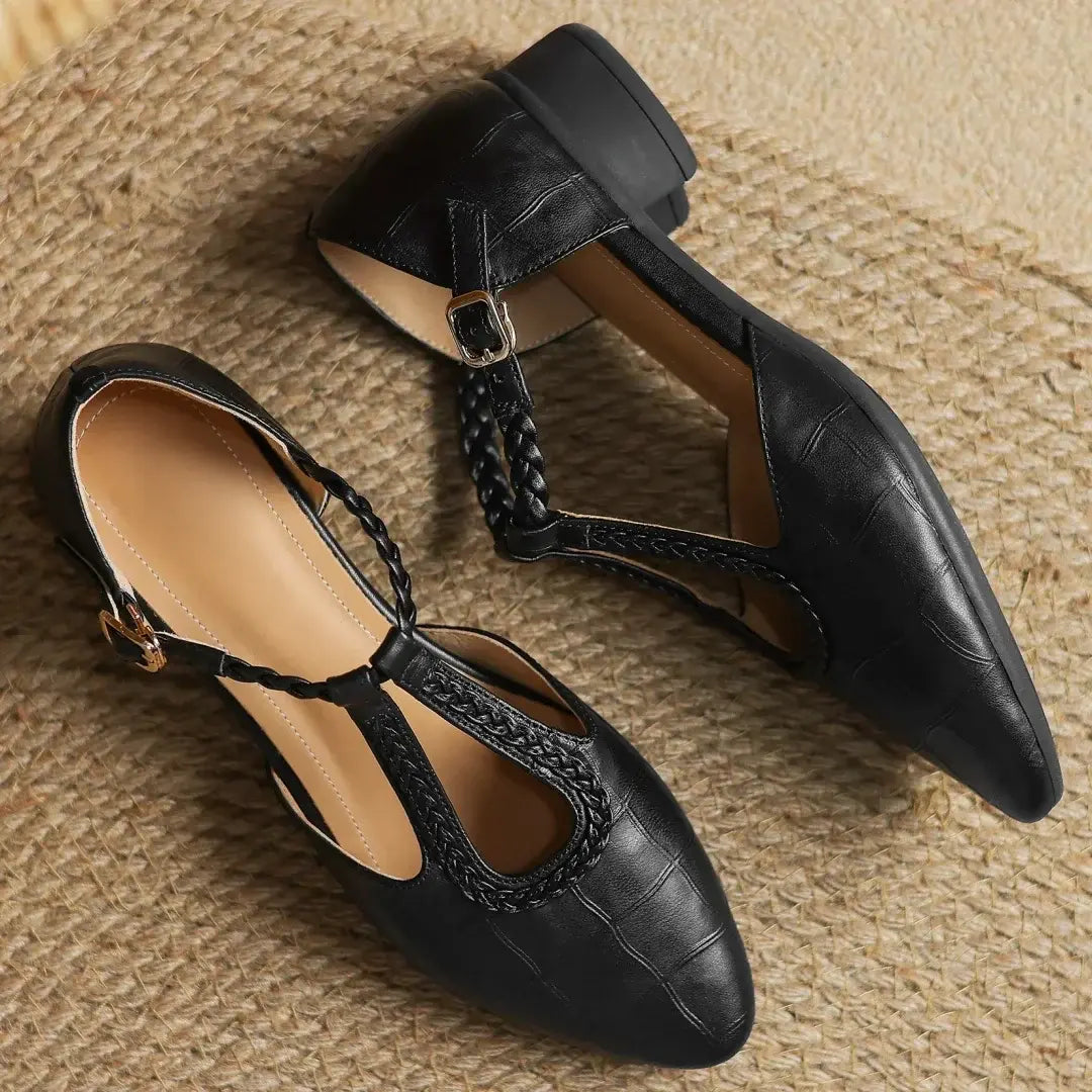 Chaussures en cuir Mary Jane – Élégance & Confort Orthopédique