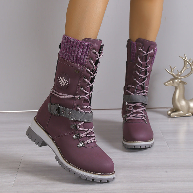 Bottes Montantes Étanches – Protection Neige & Élégance Femme