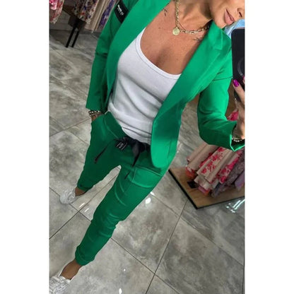 Ensemble blazer & pantalon souple – Confort&Classe