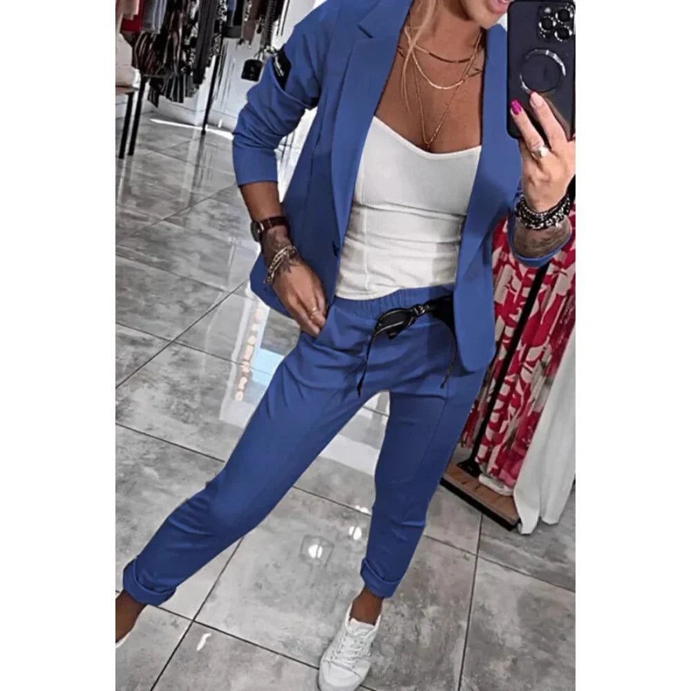 Ensemble blazer & pantalon souple – Confort&Classe