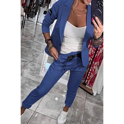 Ensemble blazer & pantalon souple – Confort&Classe