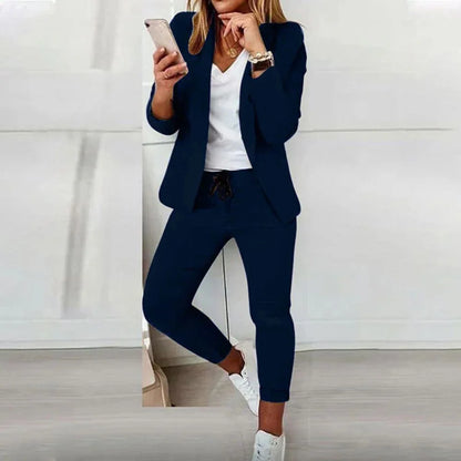 Ensemble blazer & pantalon souple – Confort&Classe