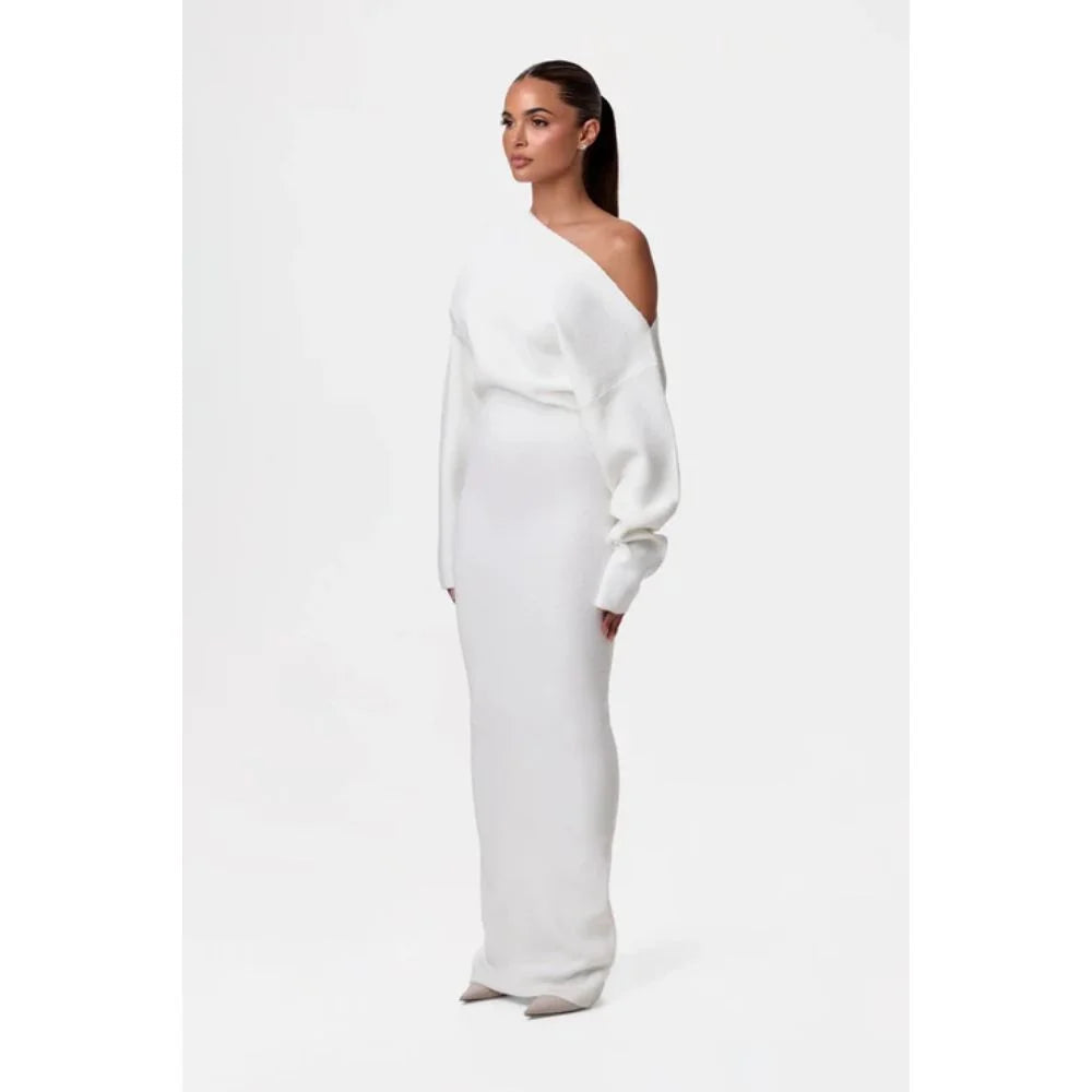 Robe Off-Shoulder Maxi - Coupe Longue & Féminine