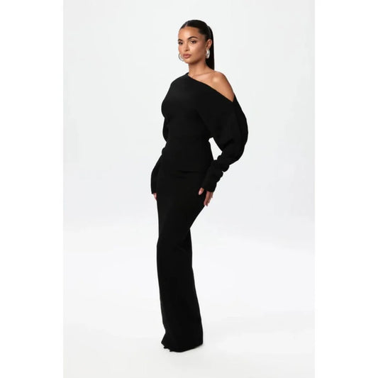 Robe Off-Shoulder Maxi - Coupe Longue & Féminine