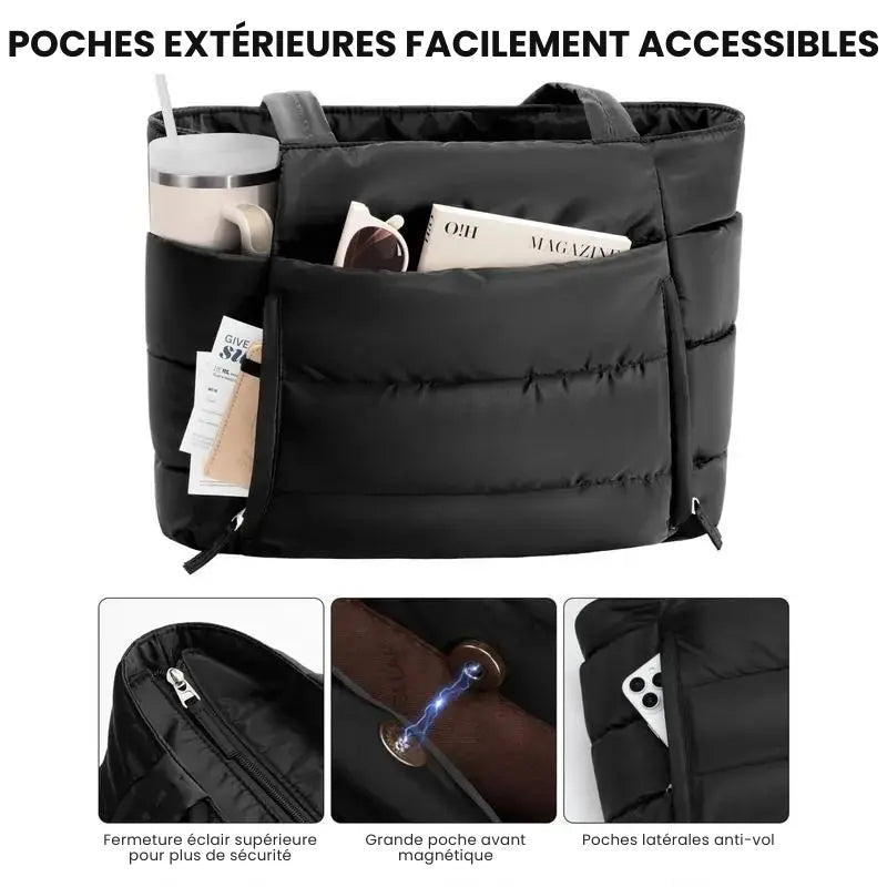 Sac cabas matelassé femme – légèreté pratique & style tendance