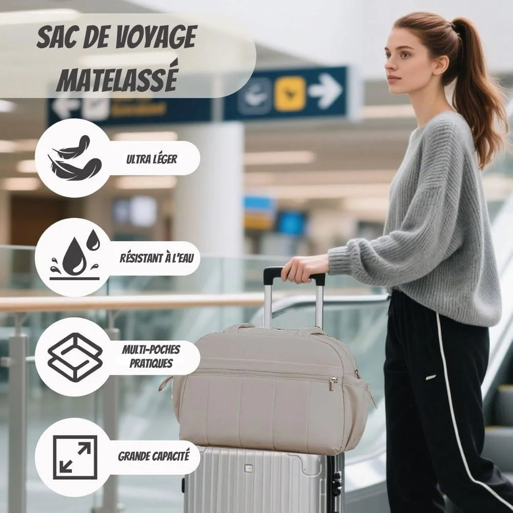 Sac de voyage matelassé - Léger, stylé et organisation facile