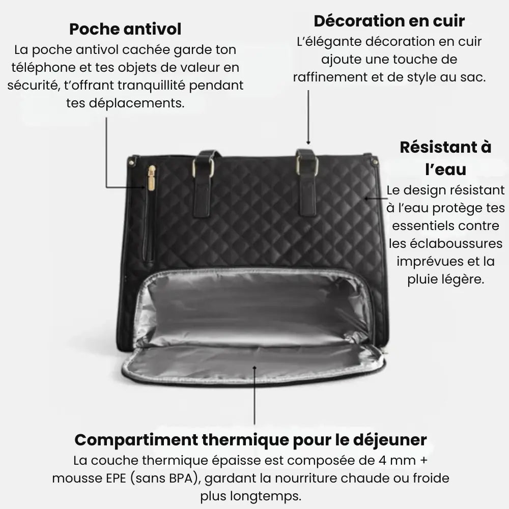 Sac cabas multifonction – grande capacité & compartiment isotherme caché