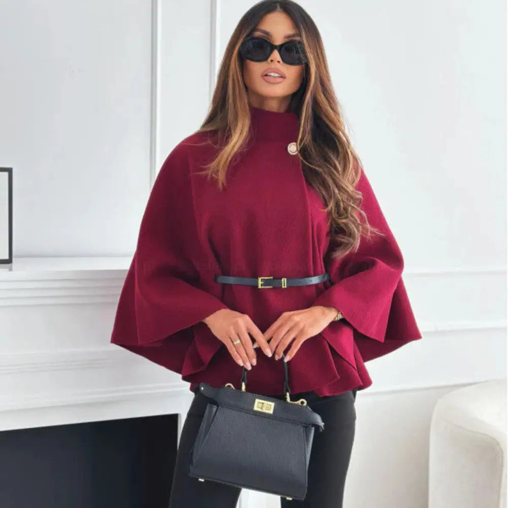 Veste Femme à Manches Papillon – Élégance Chic & Ceinture Ajustable