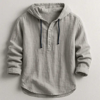 Chemise à Capuche en Lin Naturel – Élégance Décontractée & Confort Premium