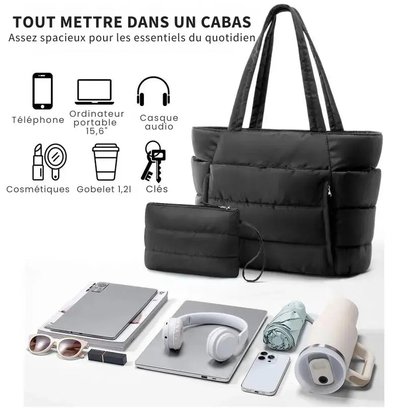 Sac cabas matelassé femme – légèreté pratique & style tendance