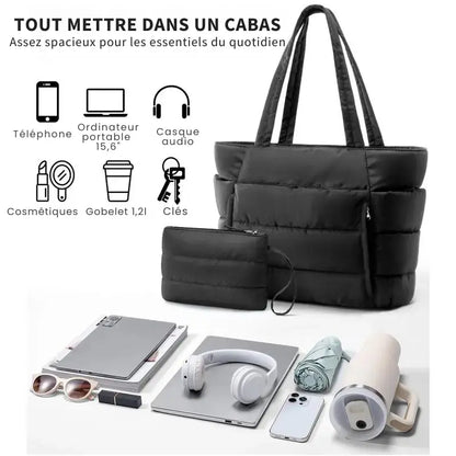 Sac cabas matelassé femme – légèreté pratique & style tendance
