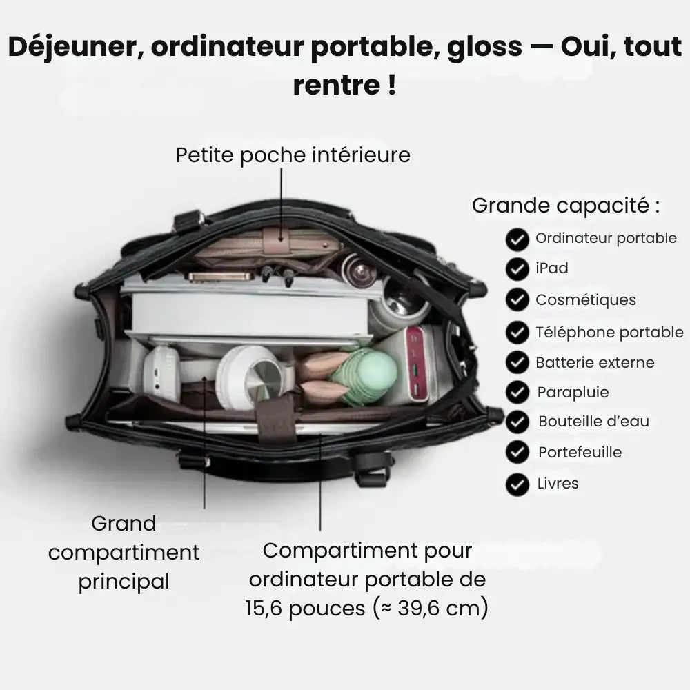 Sac cabas multifonction – grande capacité & compartiment isotherme caché