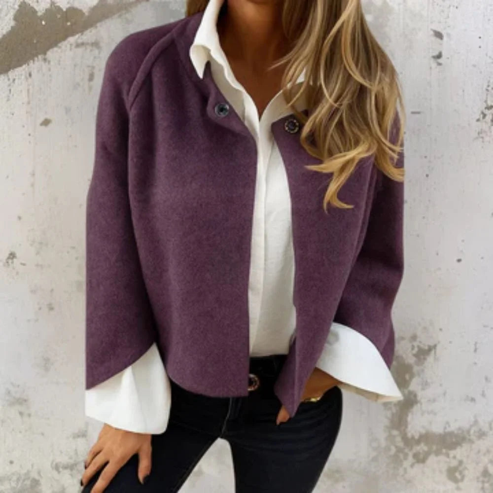 Veste courte aspect cachemire – Élégance & chaleur stylée