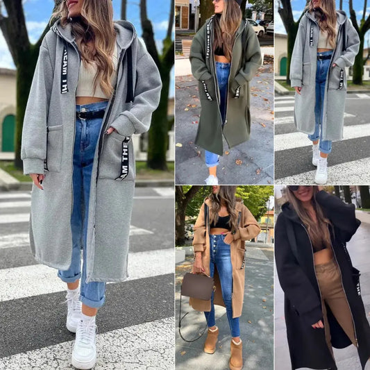 Sweat long à capuche femme – Coupe oversize & Allure moderne