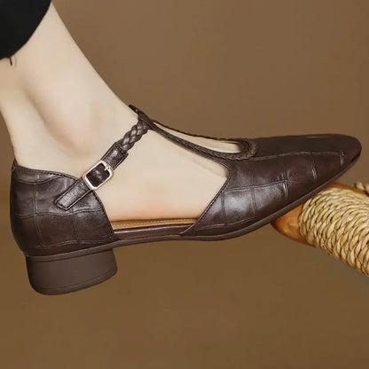 Chaussures en cuir Mary Jane – Élégance & Confort Orthopédique