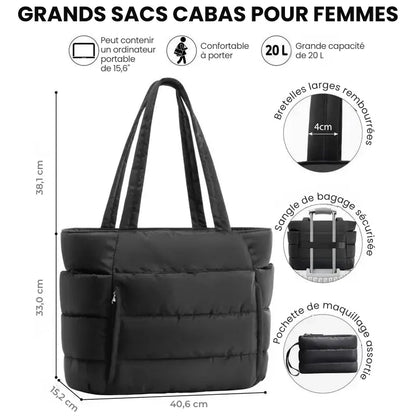 Sac cabas matelassé femme – légèreté pratique & style tendance