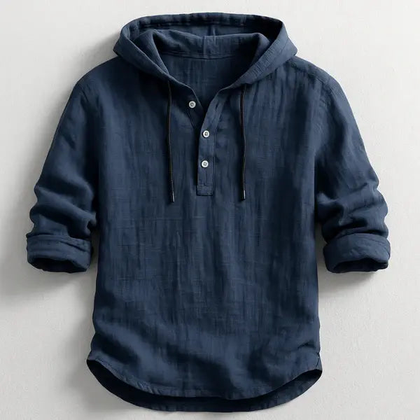 Chemise à Capuche en Lin Naturel – Élégance Décontractée & Confort Premium