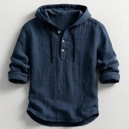 Chemise à Capuche en Lin Naturel – Élégance Décontractée & Confort Premium