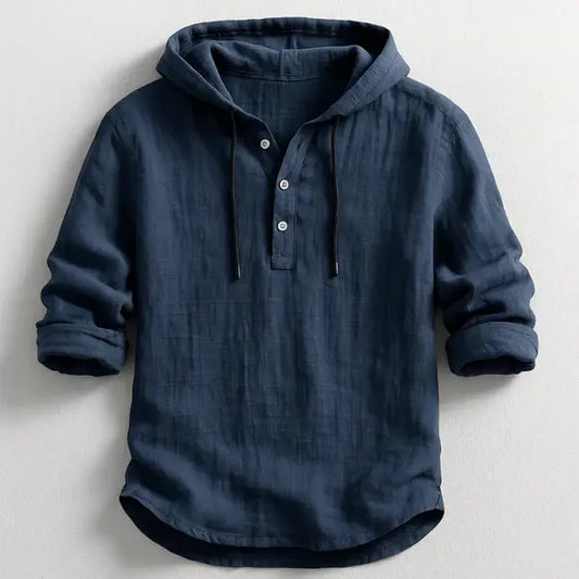 Chemise à Capuche en Lin Naturel – Élégance Décontractée & Confort Premium