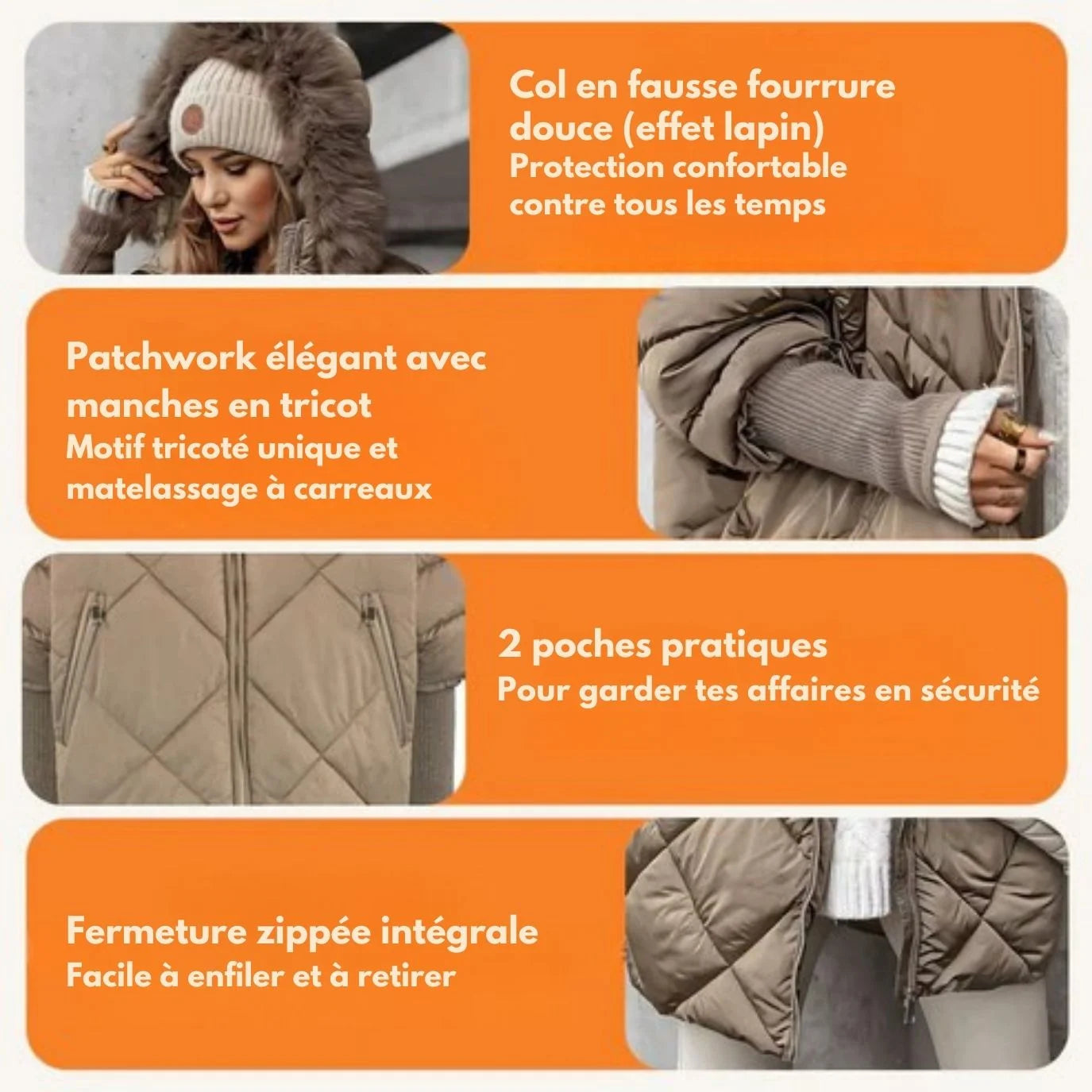 Parka mi‑longue Femme – Style urbain & chaleur enveloppante