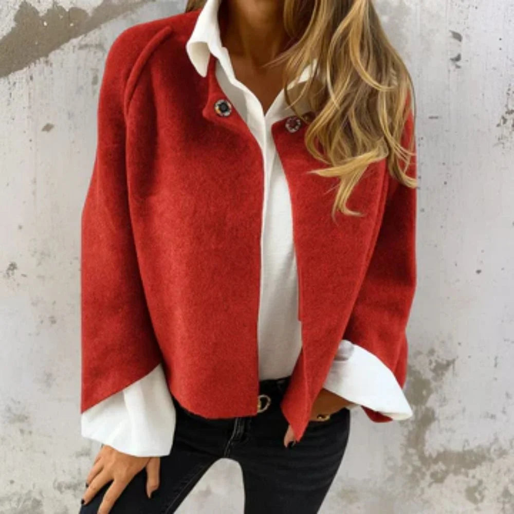 Veste courte aspect cachemire – Élégance & chaleur stylée