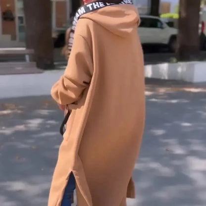 Sweat long à capuche femme – Coupe oversize & Allure moderne