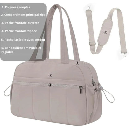 Sac de voyage matelassé - Léger, stylé et organisation facile