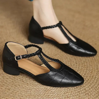 Chaussures en cuir Mary Jane – Élégance & Confort Orthopédique