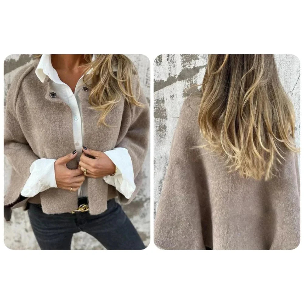 Veste courte aspect cachemire – Élégance & chaleur stylée
