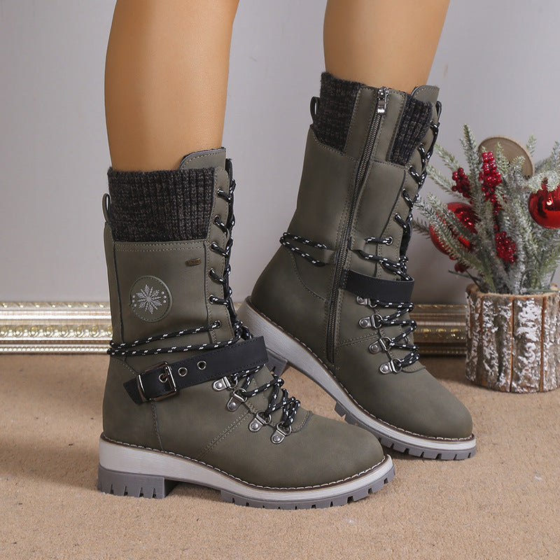 Bottes Montantes Étanches – Protection Neige & Élégance Femme