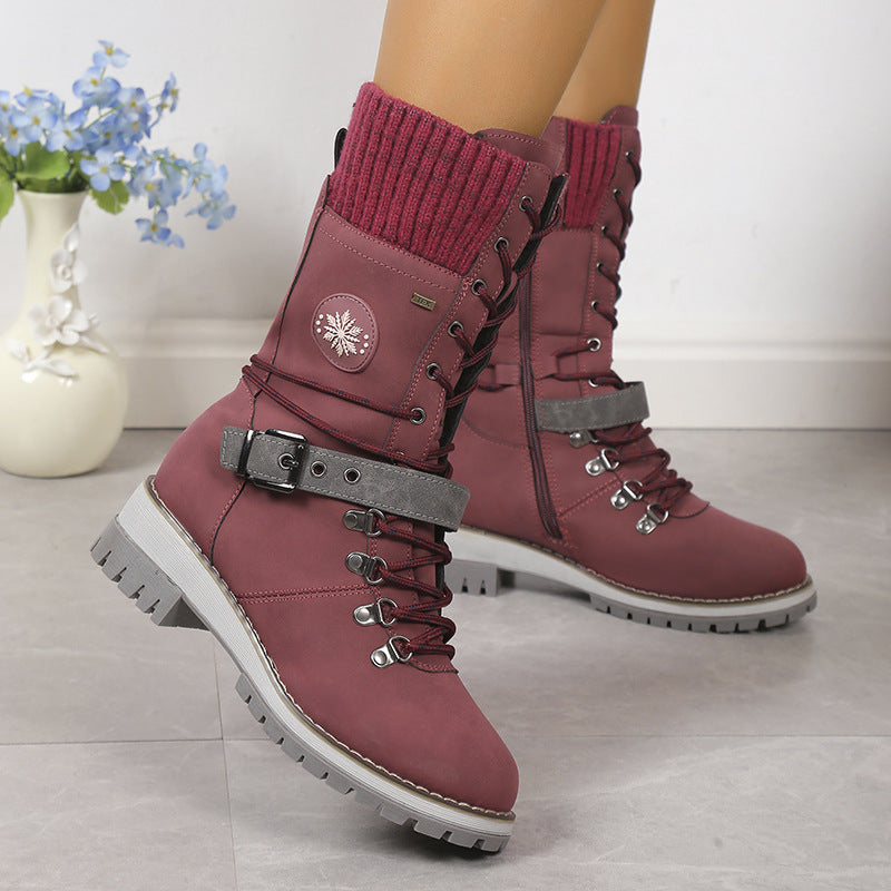 Bottes Montantes Étanches – Protection Neige & Élégance Femme