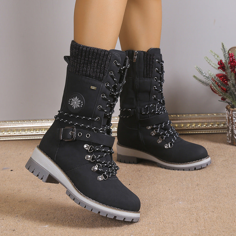 Bottes Montantes Étanches – Protection Neige & Élégance Femme